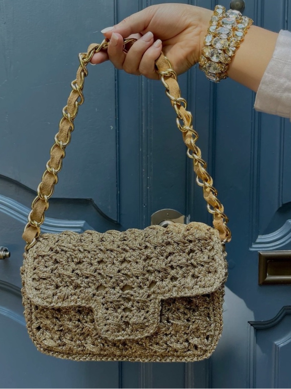 Caterina Bertini Woven Raffia Shoulder Bag ✨